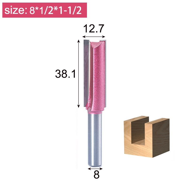 6mm 8mm Shank Straight Router Bit CNC Woodworking Tools Industrial Grade Bits Tungsten Carbide Milling Cutters for Wood MDF: Z00716