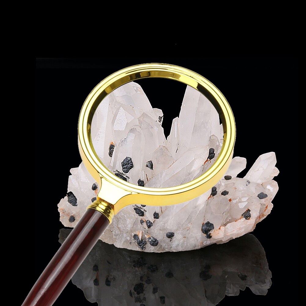 60/70/80mm 10X Portable Magnifying Glass Handheld Magnifier High Definition Reading Eye Loupe Magnifying Glass Reading Jewelry