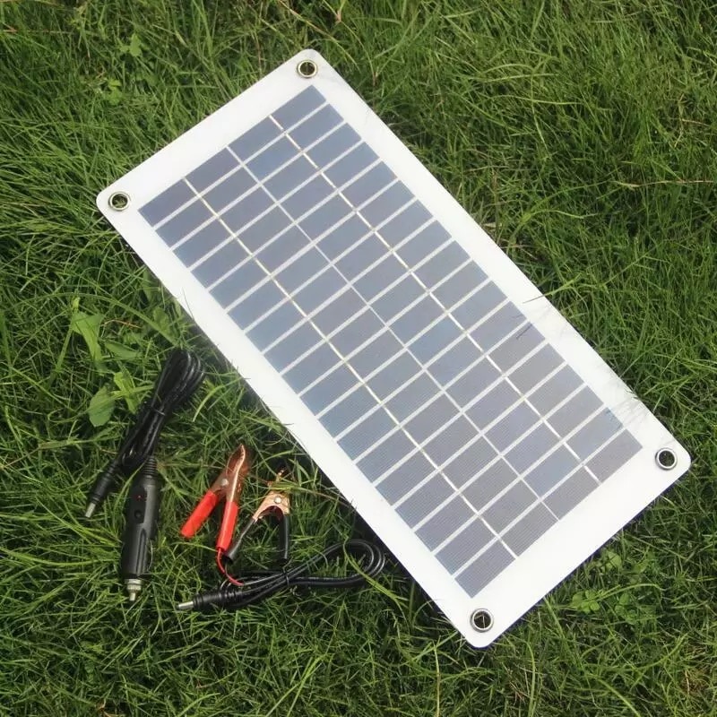 12v 20w solpanel polysilikon halvflexibel för bil/båt batteriladdare camping solcell