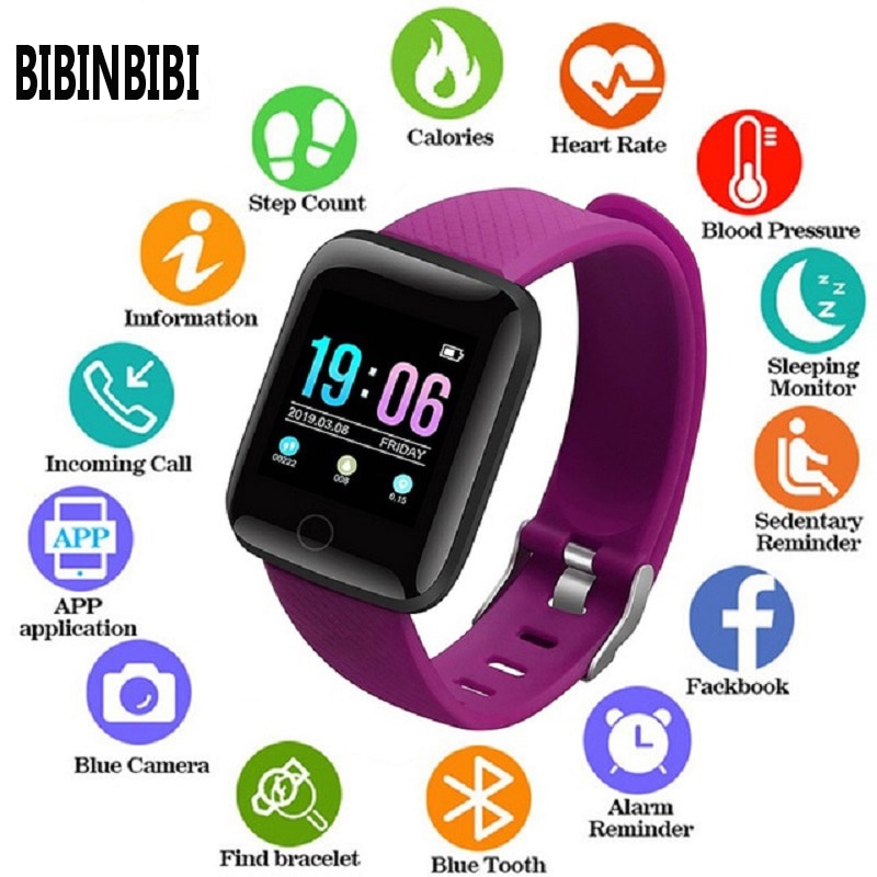 homme femmes montres intelligentes étanche montre intelligente moniteur de fréquence cardiaque fonctions de pression artérielle Sport montre bracelet montre