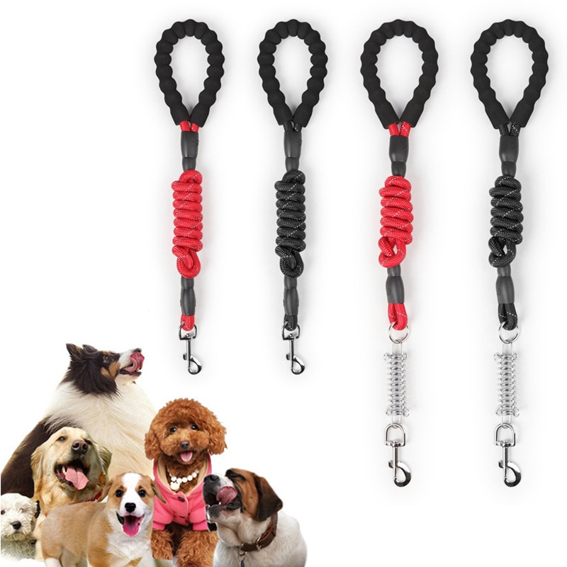 EVA Reflective Rope Spring Pet Leashes Clothes Supporting Extended Dog Leash Cushioning Elastic Dog Rope