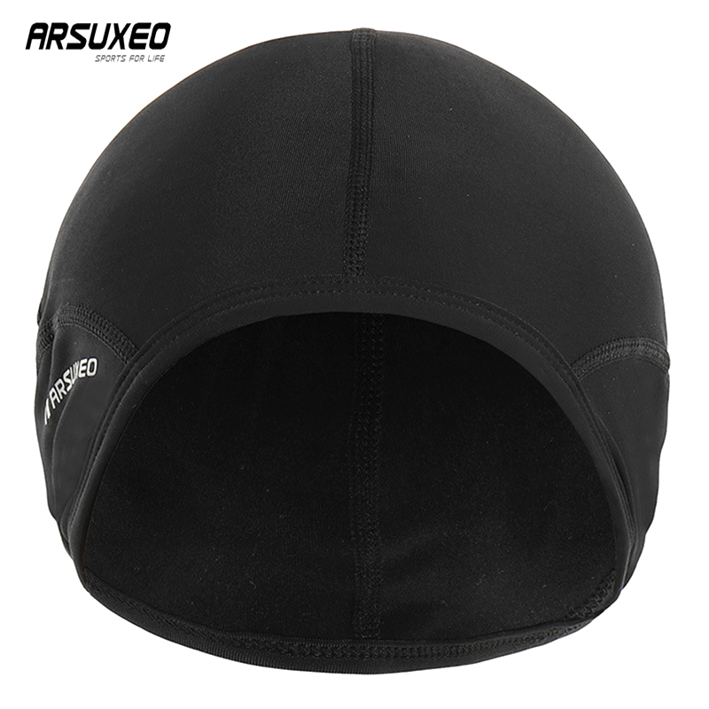 ARSUXEO Road Thermal Cycling Cap Spring Winter Bike Hat Head Cap for Men Fleece Cap Gorra Deportiva Bicycle Cap