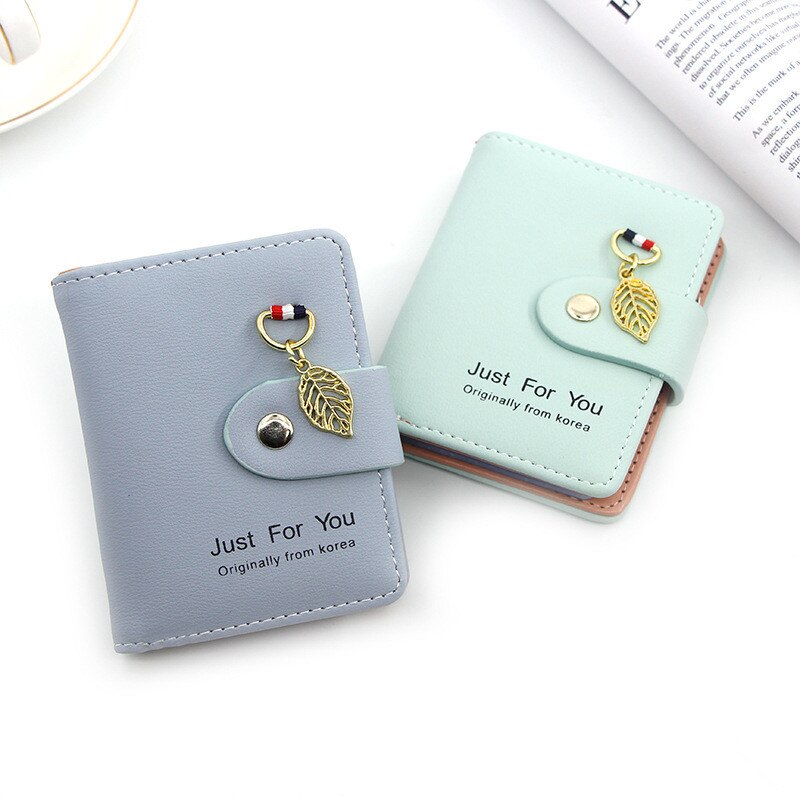 2022 Women Card Wallet Leather Mini Cute Credit Card Holder Coin Purse Multi-function Card Case For Girls