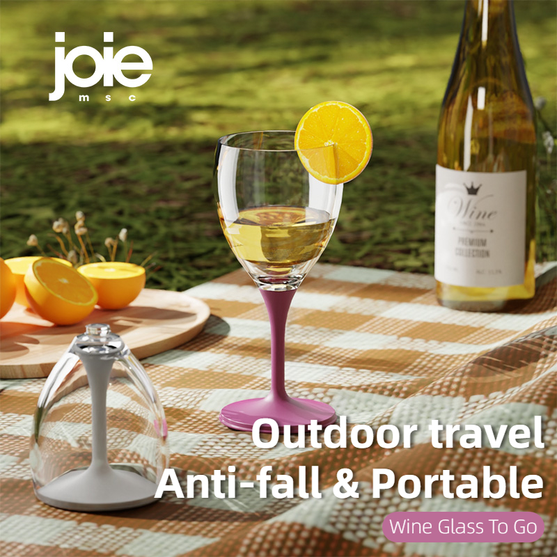 Joie Portable Wine Glass Goblet Collapsible Unbreakable PCTG Cocktail Champagne Wine Glass For For Party Barware Outdoor Picnic