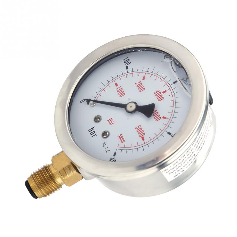 Hydraulisches Manometer Set, Hydraulischer Druckprüfer M16 x 2-BSP1/4 0~400 Bar/6000 PSI Hydraulikschlauch Testpunkt Kupplung, 1, 5 m Schlauchdruckprüfanzeige