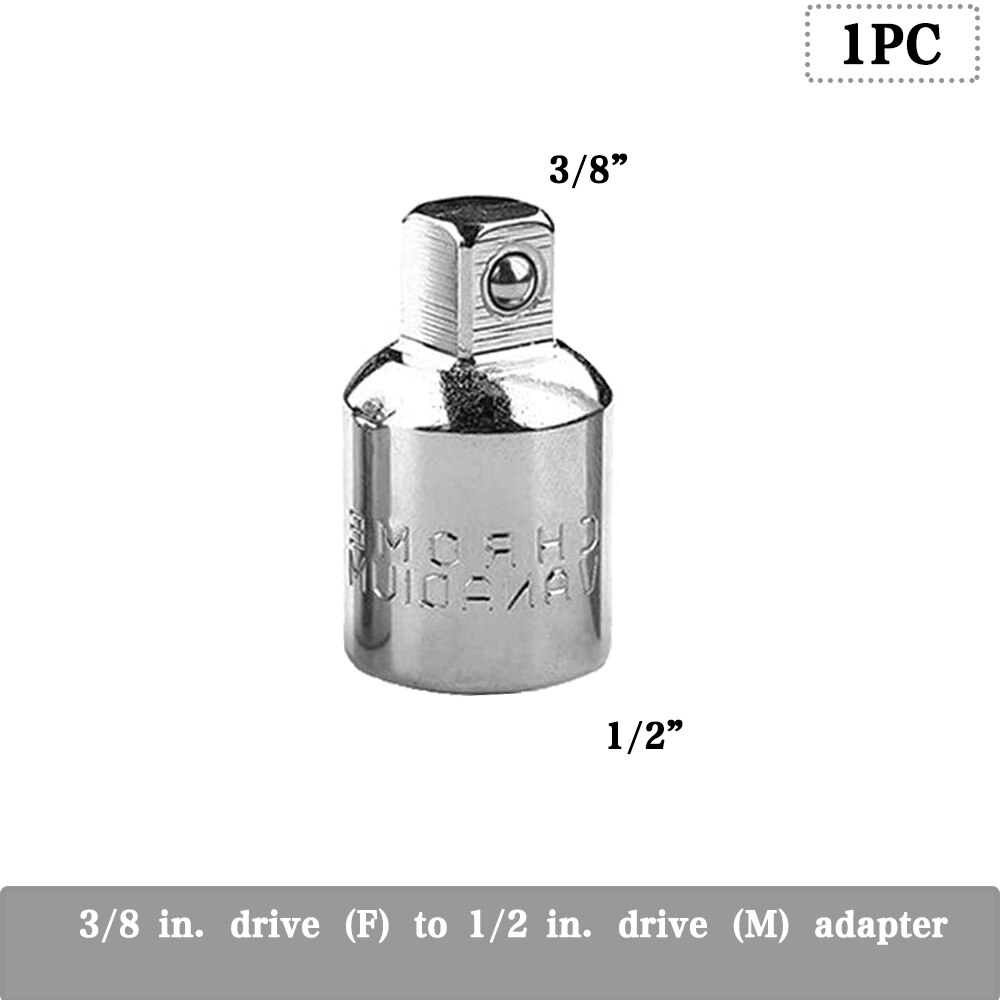 8-Delige Dopsleutel Converter Adapter Set 1/4" Tot 1" - CrMo Staal Met Opbergkoffer
