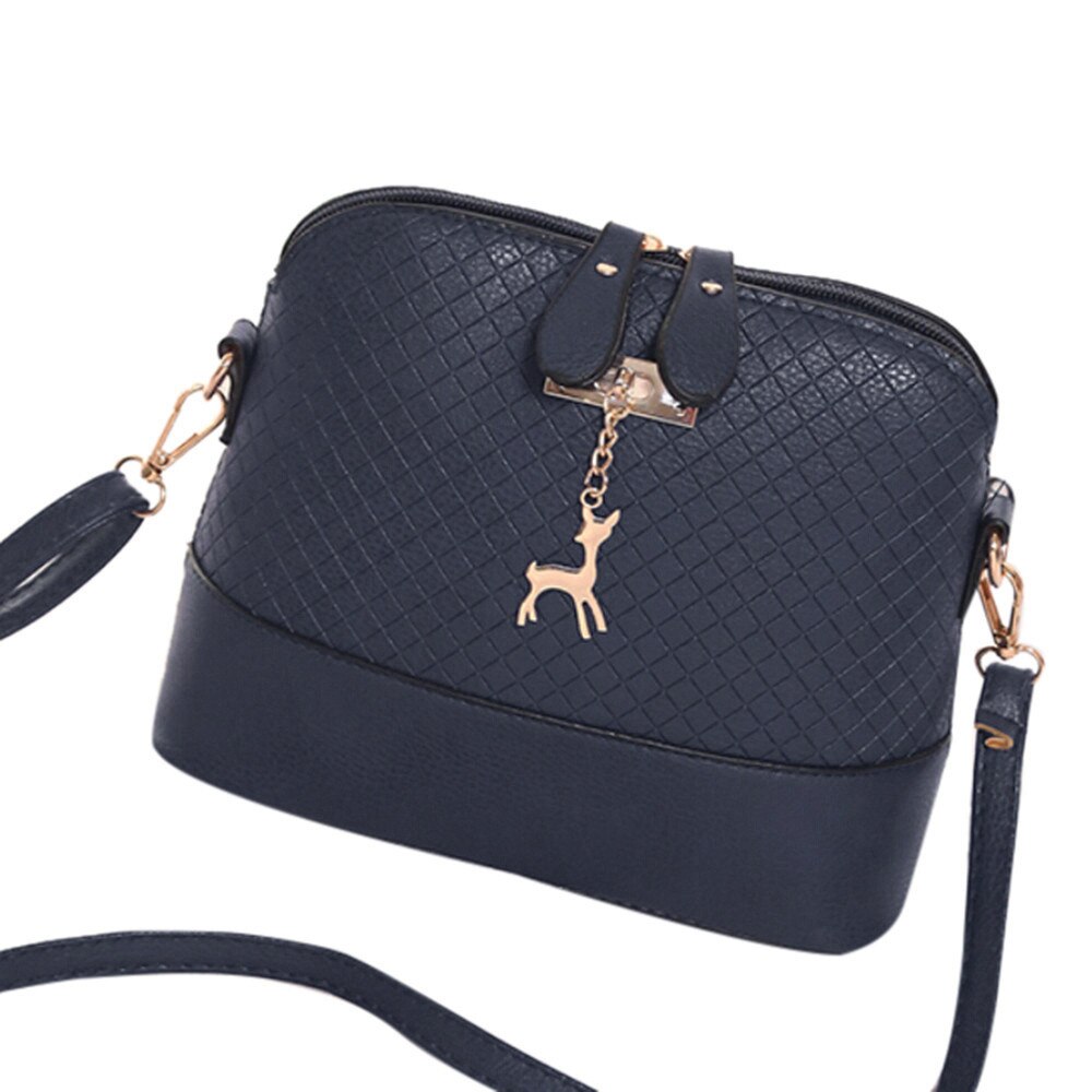 Sacos para mulheres 2020 com veado brinquedo forma concha saco mini sacos de ombro crossbody sacos para praia bolsa feminina: Azul