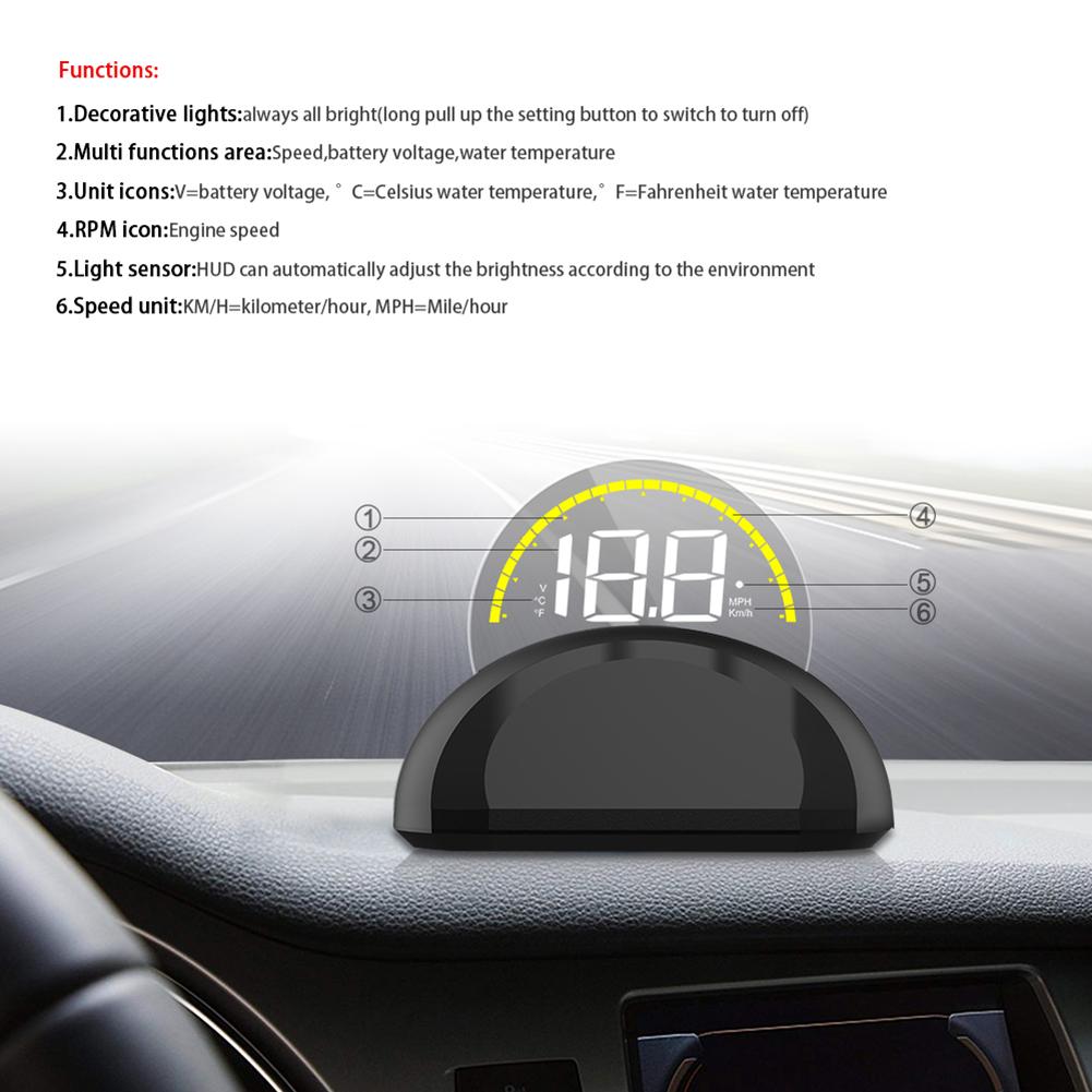 Car HUD Head Up Display Speed Projector Windshield... – Grandado