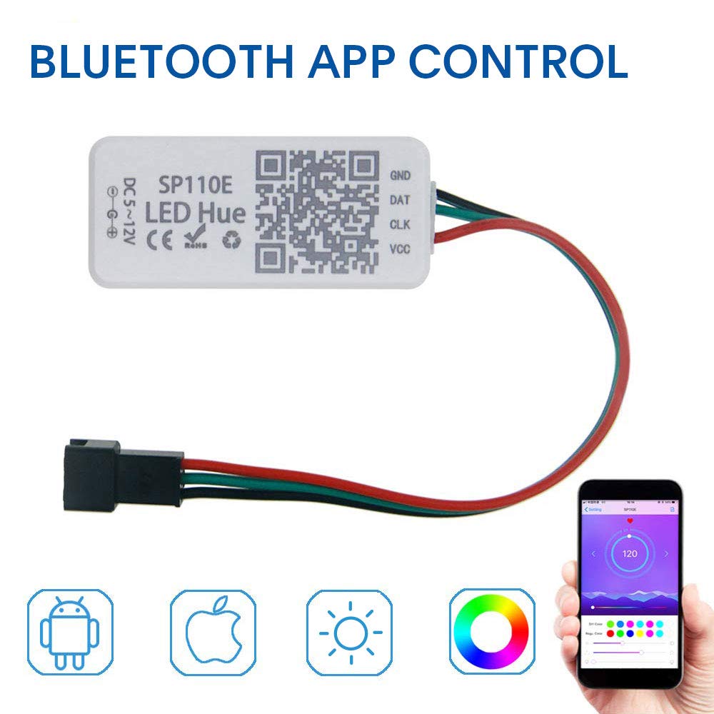 Bluetooth Controller App Controle voor Droom Kleur Led Strip Licht met Chasing Effect RGB Lichtslang (WS2811 WS2812B SK9822 jk187