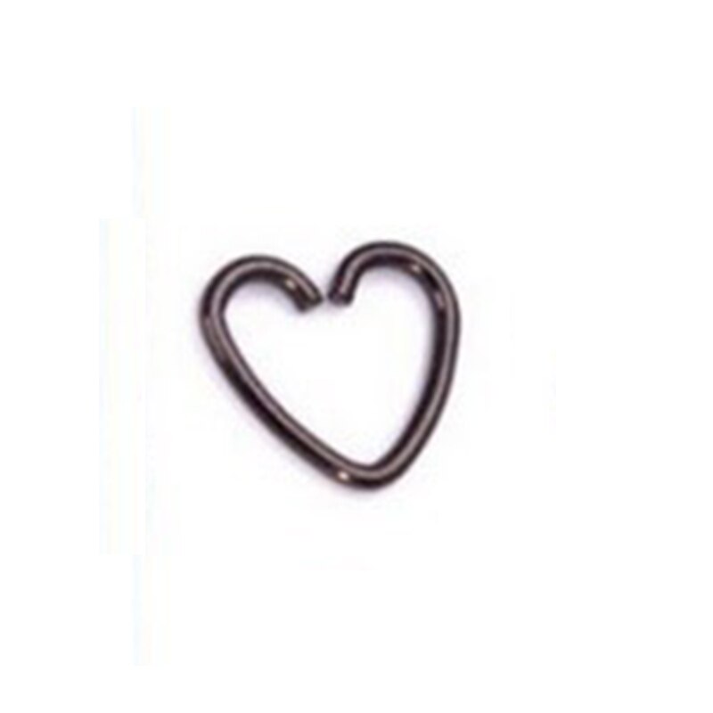 1PC Heart/Star Shaped Tragus Piercings Hoop Helix Cartilage Tragus Daith Ear Studs Lip Nose Rings Piercing Jewelry: Heart-Black