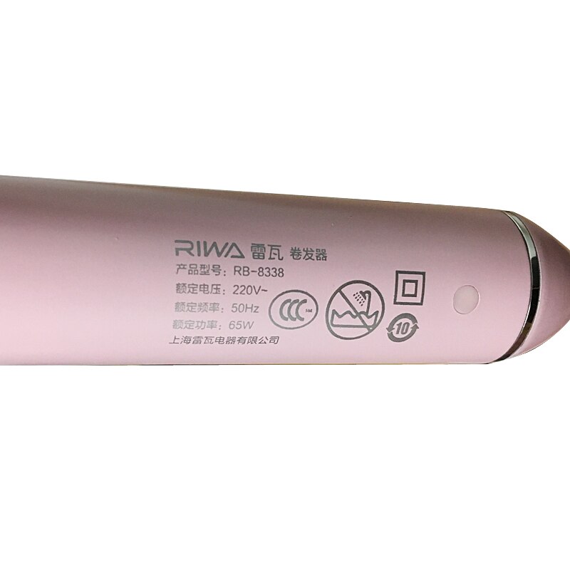 RIWA-Pinzas rizadoras para cabello húmedo y seco, barril de 38mm, Control de temperatura, rizador, plancha, RB-8338