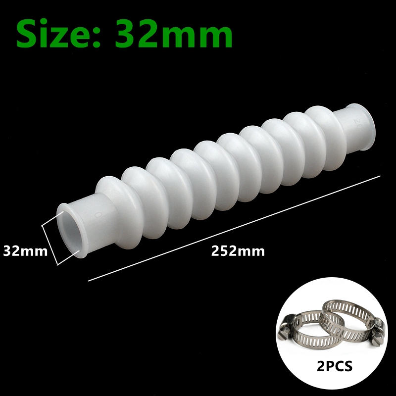 1Pc I.d 20 ~ 110Mm Siliconen Gegolfde Buizen Rubber Slang Expansie En Buigen Waterbuis Pvc Flexibele Aansluiting Schroefdraad Pijp: Rood