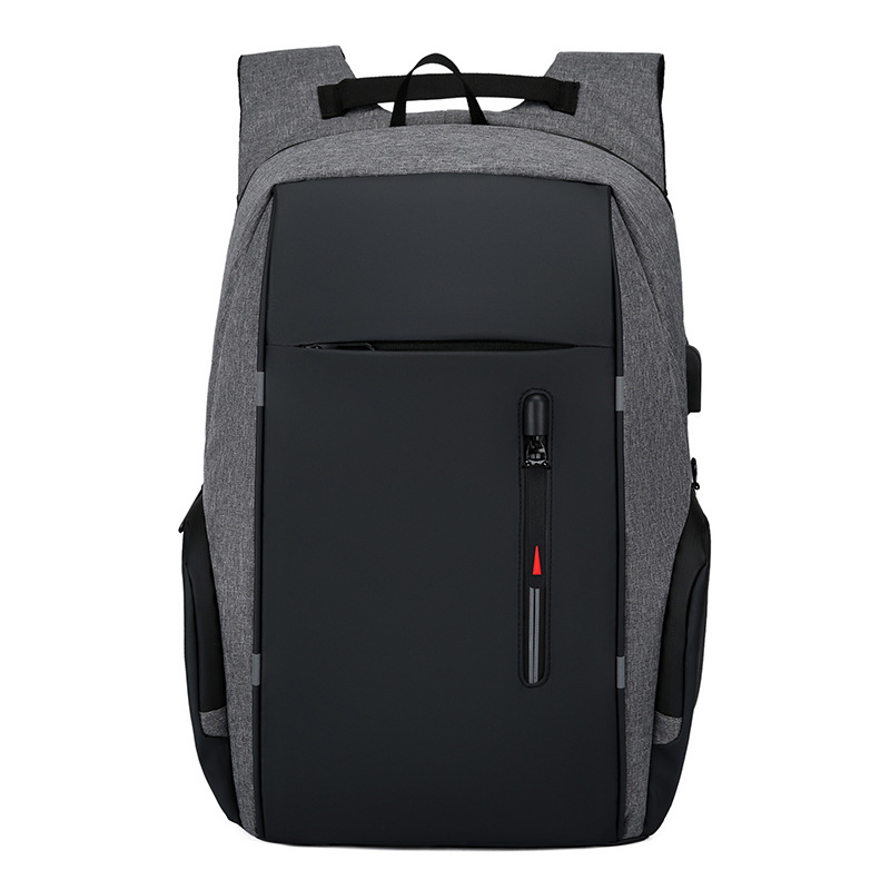 Sac à dos hommes USB charge étanche sac à dos pour ordinateur portable femmes décontracté Oxford mâle sac d'affaires 15.6 pouces ordinateur portable sacs à dos: Gray