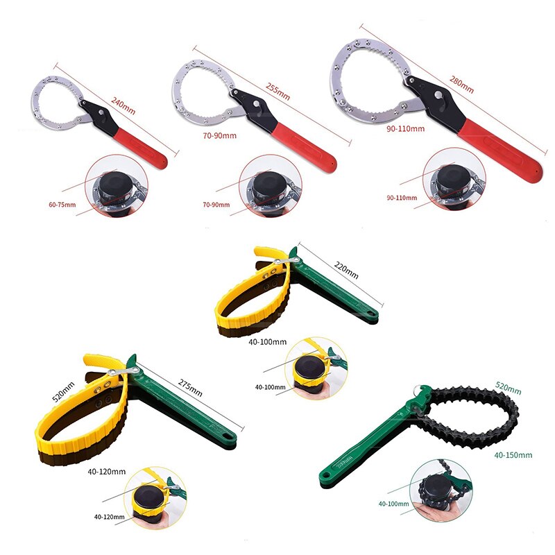 Belt Wrench oil filter puller Strap Spanner Chain Oil Filter Cartridge Disassembly Tool oil filter wrench