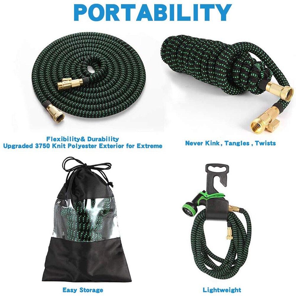 75ft Tuinslang Stretch-Slip Expandable Flexibele Waterslang Spray Pijp Saving Watering Irrigatie Tool Kits