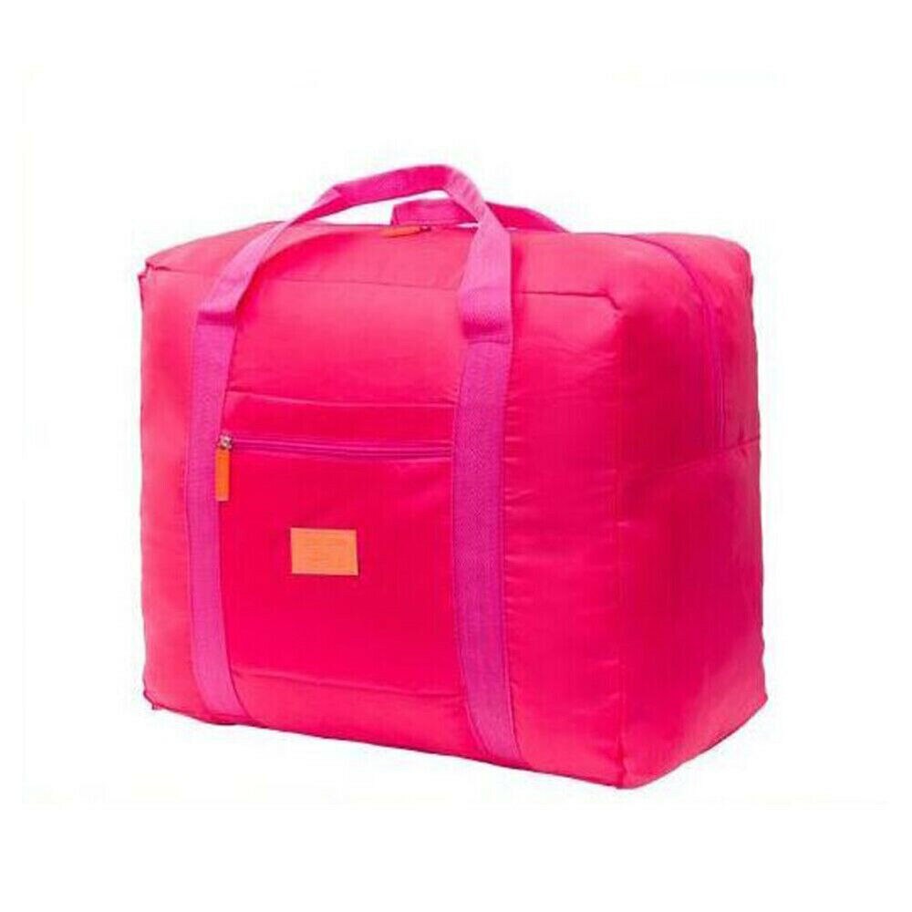 Sac de rangement pliable en Nylon, grande taille, sac de rangement étanche, porte-bagages, grande taille 45x31x19cm: Rouge