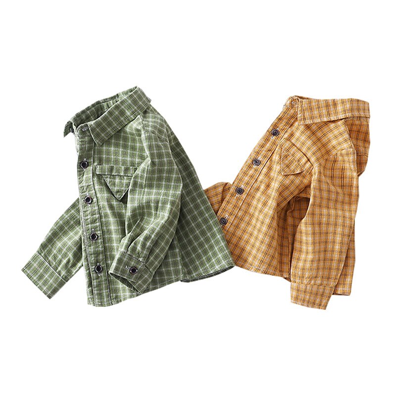 Citrus Jongen Kids Shirt Kleding Lente Herfst Katoen Met Lange Mouwen Plaid Shirts Baby Meisjes Kostuum Casual Shirt Tops