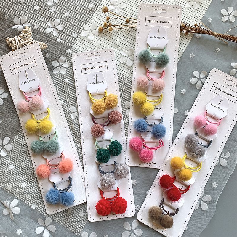 20 stuks/set kinderen pluche haarelastiekjes touw ballen geruite knoop peuters elastische haarband hoofdband baby staart haar meisjes accessoires