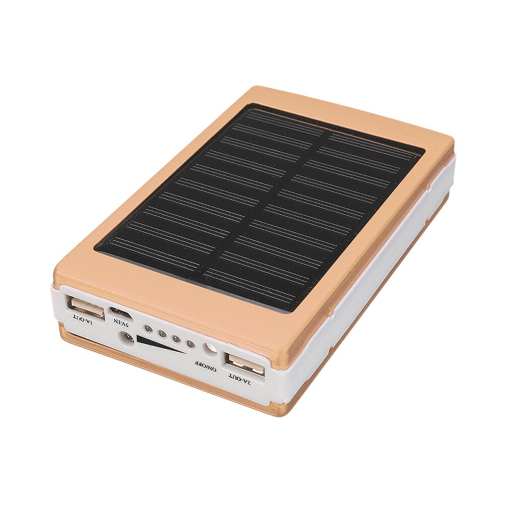 Draagbare 5X18650 Powerbank Cover Power Bank 18650 Zonne-energie Bank Case Diy Box Dual Usb Kit Telefoon Oplader zaklamp: YELLOW