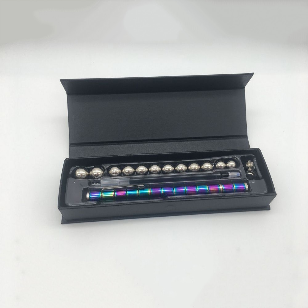 Stylo magnétique multifonction à pression, support amusant pour tablette, , aimant en métal,