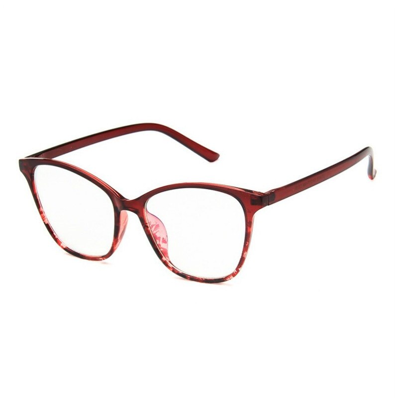 Elbru Cat Eye Glasses Frame Women Retro Flat Glasses Classic Big Frame Glasses Frame Transparent Frame Optical Glasses