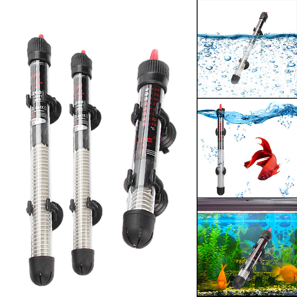 Aquarium Fish Tank Heater Submersible Thermostat Heater Adjustable with Suction Cup for Aquarium Freshwater Accessories