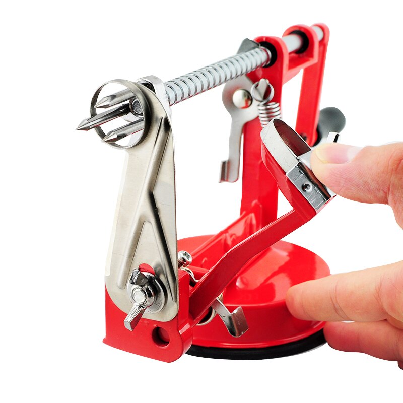 3 in 1 Stainless Steel Fruit Apple Zester Pear Peeler Corer Slicer Suction Base