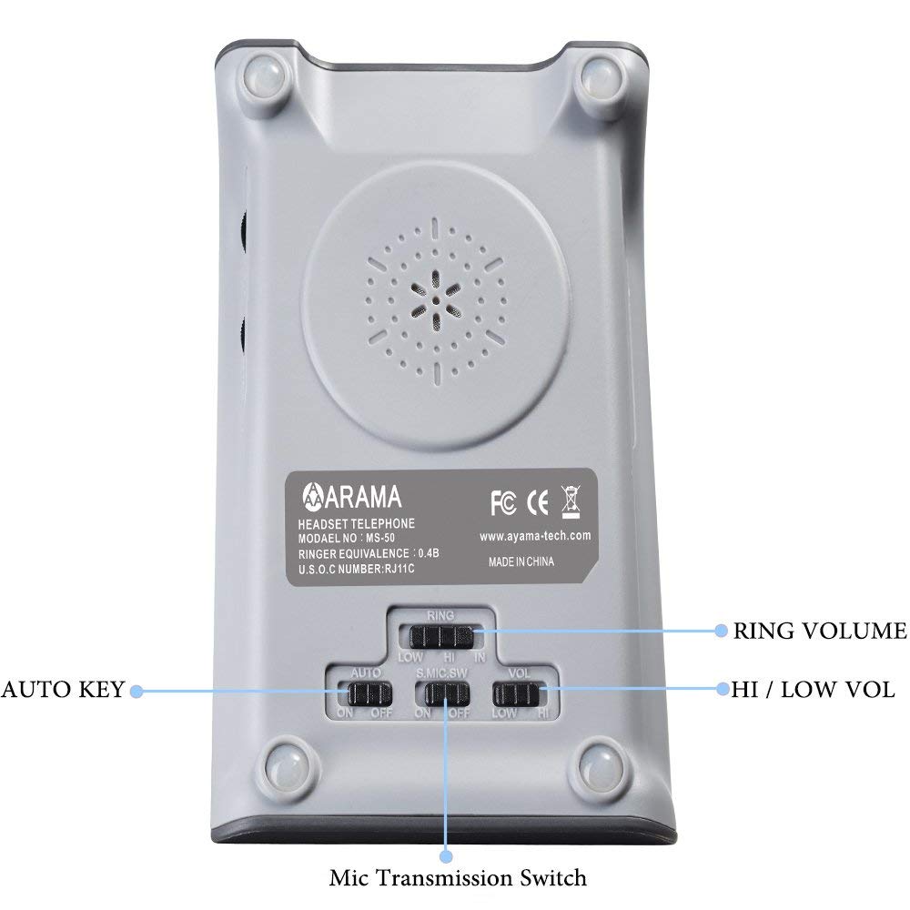 Auriculares de teléfono fijo de 2 líneas para el hogar, almacenamiento de número trasero de marcación, identificación de llamadas, para oficina, Hotel y restaurante