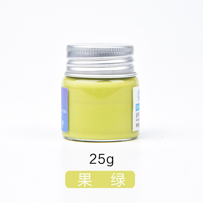 Pigmentos de colores de cerámica para pintura, herramientas de alfarería para pintura con bajo esmalte , pintados a mano, 25ML: light green