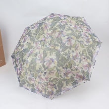 Handtas Borduren Kant Kleur Lijm Zwarte Lijm Afdrukken Double Layer Paraplu Zon En Regen Dual Purpose Zon Bescherming