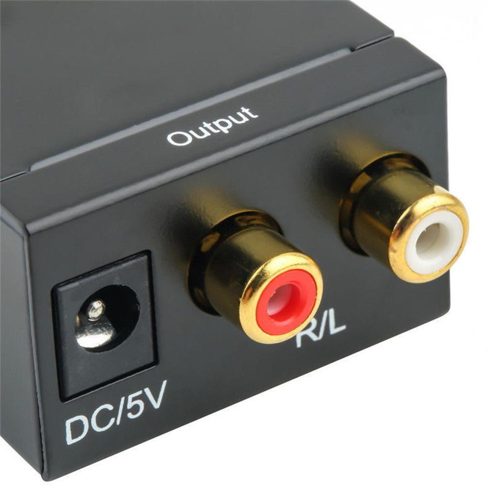 Digital to Analog Audio Converter Optical Fiber Toslink Coaxial Signal to RCA L/R Audio Amplifier Decoder 3.5mm Output Port