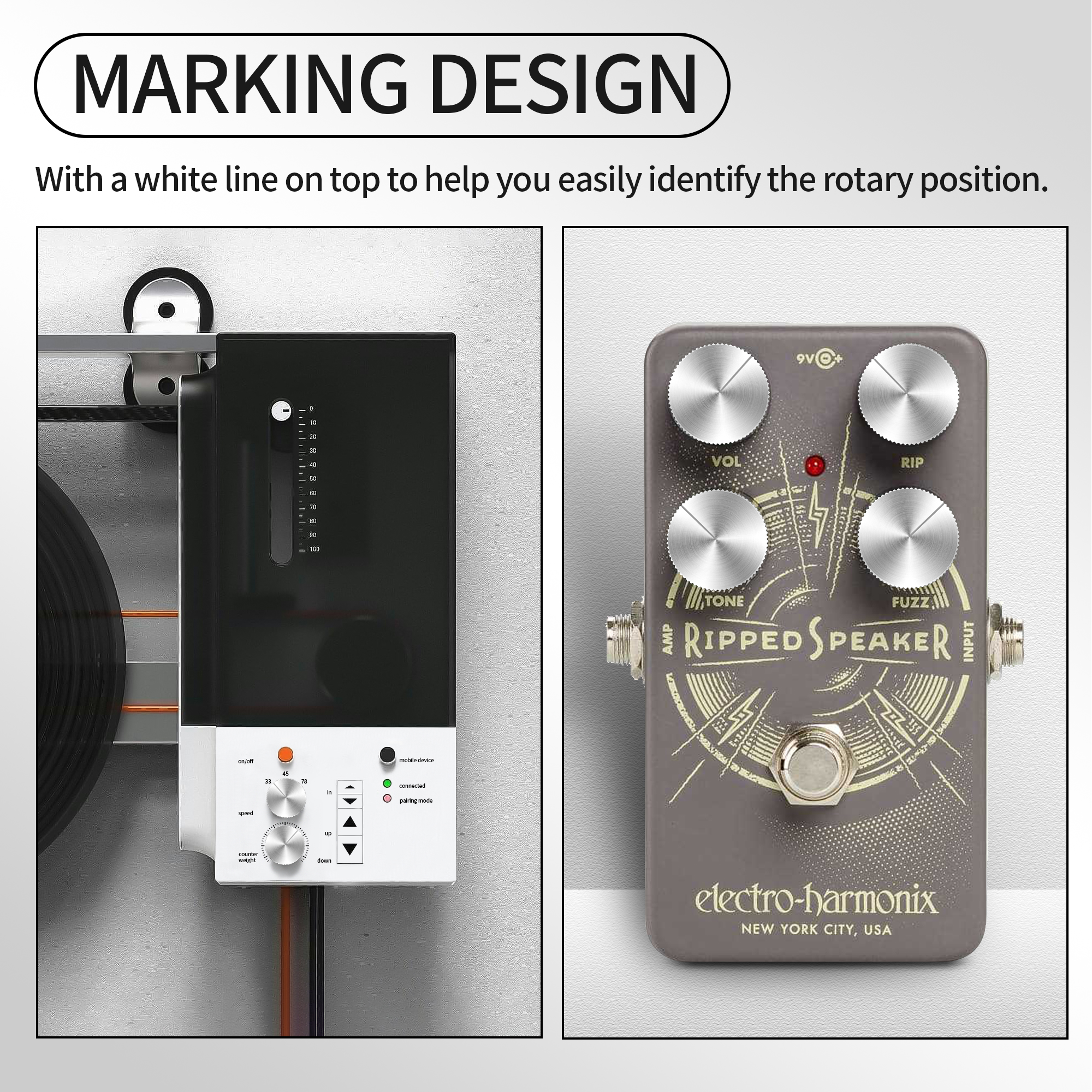 DAIERBUMP 5pz 6.35MM Manopola del pedale dell'effetto della chitarra Manopola del potenziometro in metallo con vite di fissaggio Manopole per chitarra per pedale della chitarra elettrica