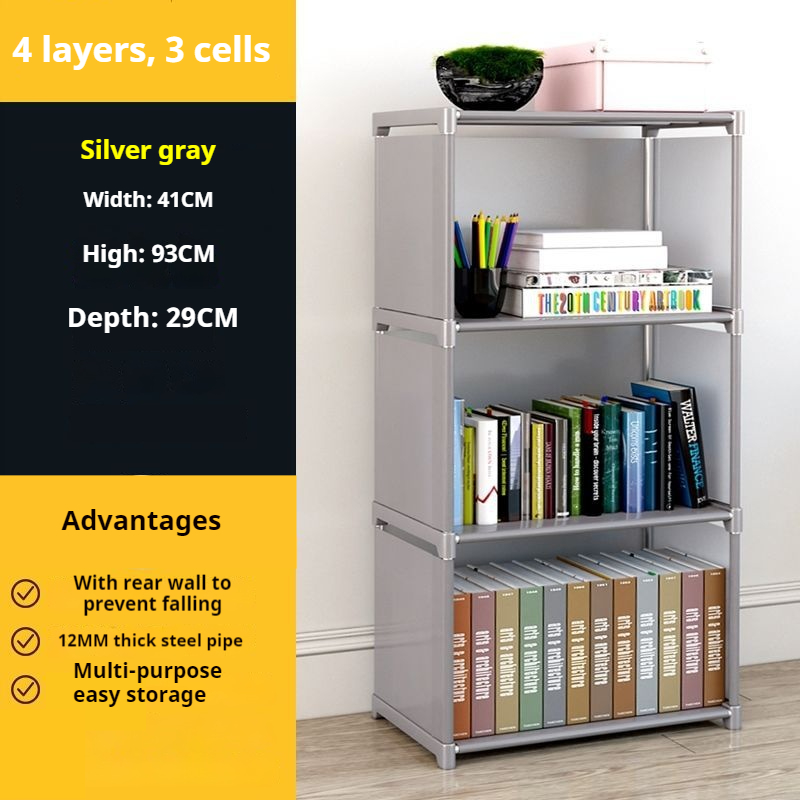 Bibliothèque Simple du sol au plafond, gain de place pour dortoir, support de rangement à domicile, résistant à l'usure, armoire de rangement multifonctionnelle: Menthe