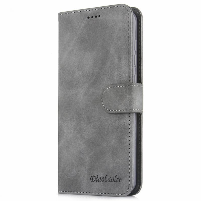 Fällen Für Xiaomi Mi 9 SE Fall Abdeckung Magnetische Flip Mit Karte Slot Brieftasche Plain Vintage Leder Telefon Tasche Für xiomi Mi 9 9se Coque: For Mi 9 SE / Gray