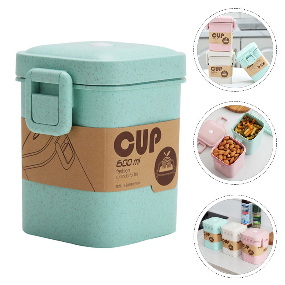 Breakfast Storage Cup Soup Porridge Holder Microwavable Heating Food Container: Green