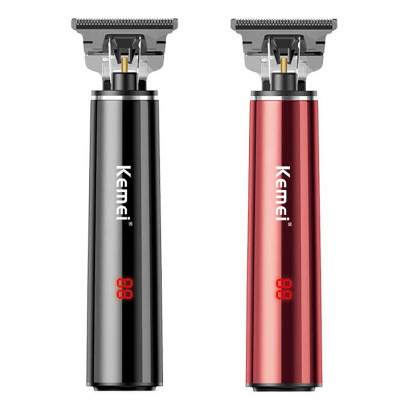 Original LCD display powerful kemei hair trimmer men electric beard trimmer rechargeable hair clipper for finishing outlining