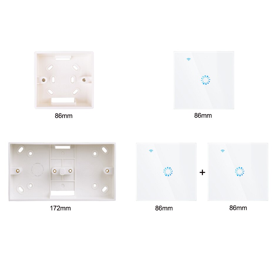 External Wall Mounting Switch 86 type Socket Box Fireproof PVC Double Switches White EU Standard Wall Surface Switch Box