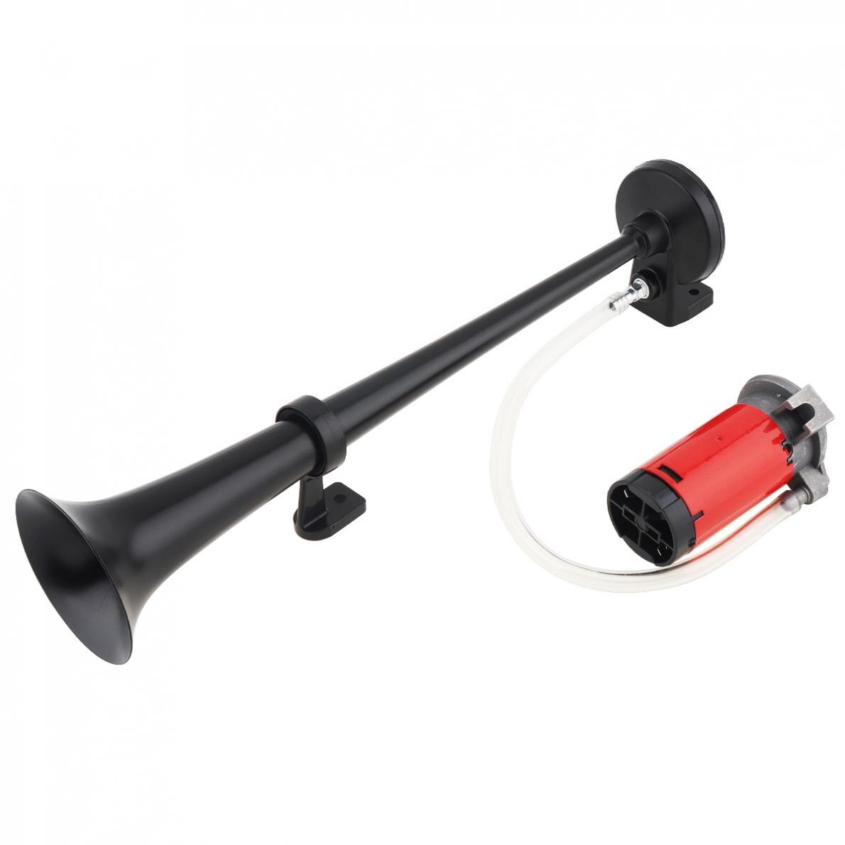 17 Cal 12V 150dB Super głośny samochód trąbka pneumatyczna pojedyncza trąbka sterowany pneumatycznie pojazd klakson kompresor robić ciężarówki łódź pociąg ciężarówka