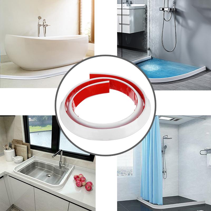 Bathroom Water Stopper Water retaining strip Bendable Bathroom door washing machine Shower Threshold Water Shower Dam Barrier