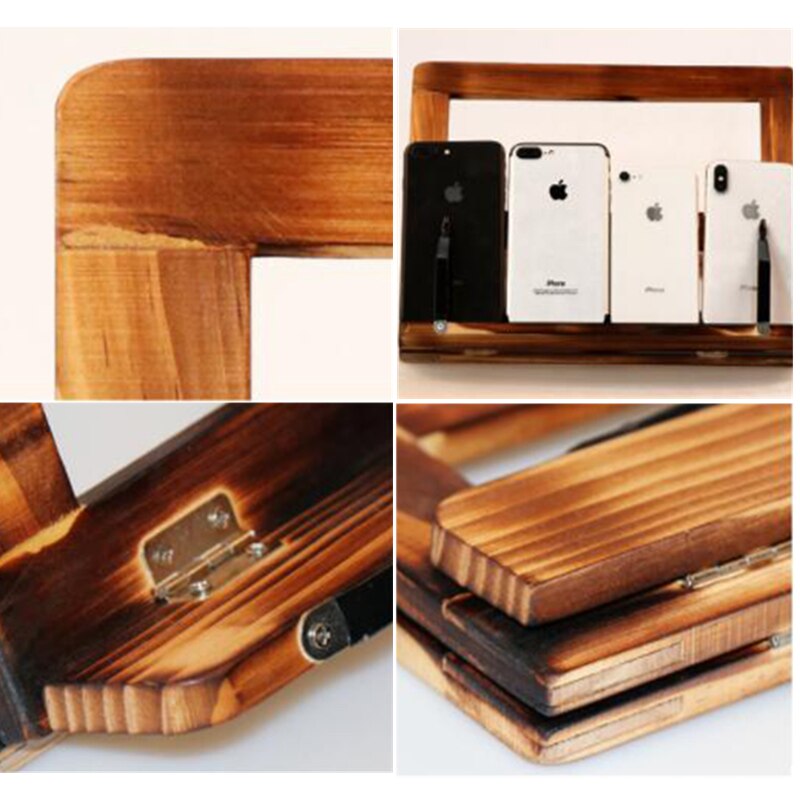 Opvouwbare Receptenboek Stand Houten Frame Lezen Boekenplank Verstelbare Tablet Pc Ondersteuning Muziek Stand 30*24*21Cm