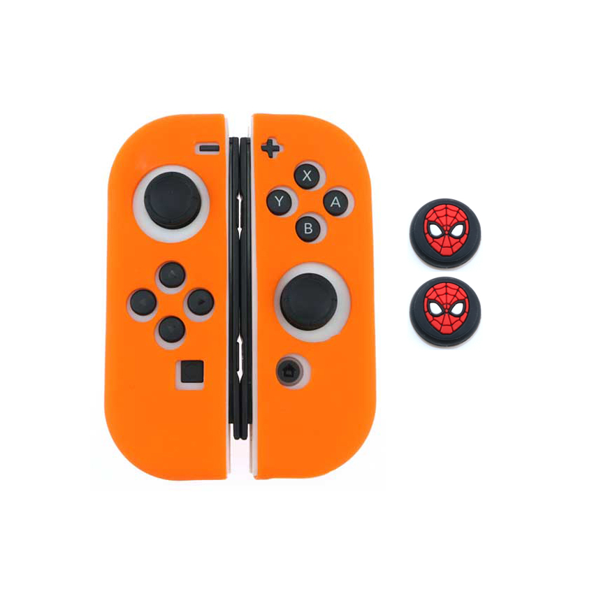 YuXi Per Nintend Interruttore NS Joy-Con Del Silicone di Protezione Della Pelle Della Copertura Della Cassa + Thumbstick Grip Joystick Tappi Per La Gioia con Controller: I