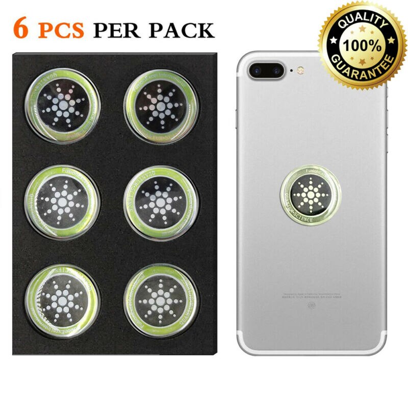 Emf protection shield blocker neutralizer anti stråling mobiltelefon klistremerke 6 stk