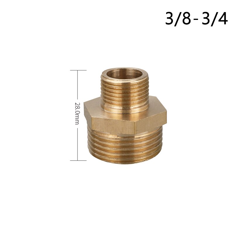Brass Pipe Hex Nipple Fitting Quick Coupler Adapter 1/8 1/4 3/8 1/2 3/4 1 BSP Male to Male Thread Water Oil Gas Connector: 3-6