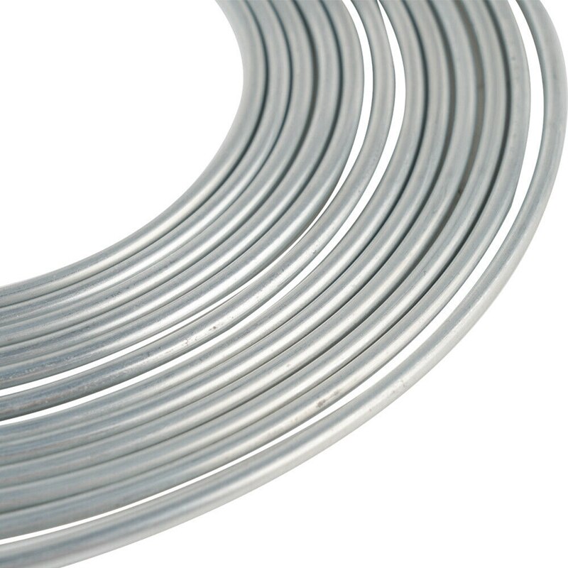 Zinc Steel Brake Line 25 Foot Tubing Kit 1/4 OD Coil Roll & 15Pcs Tube Fittings