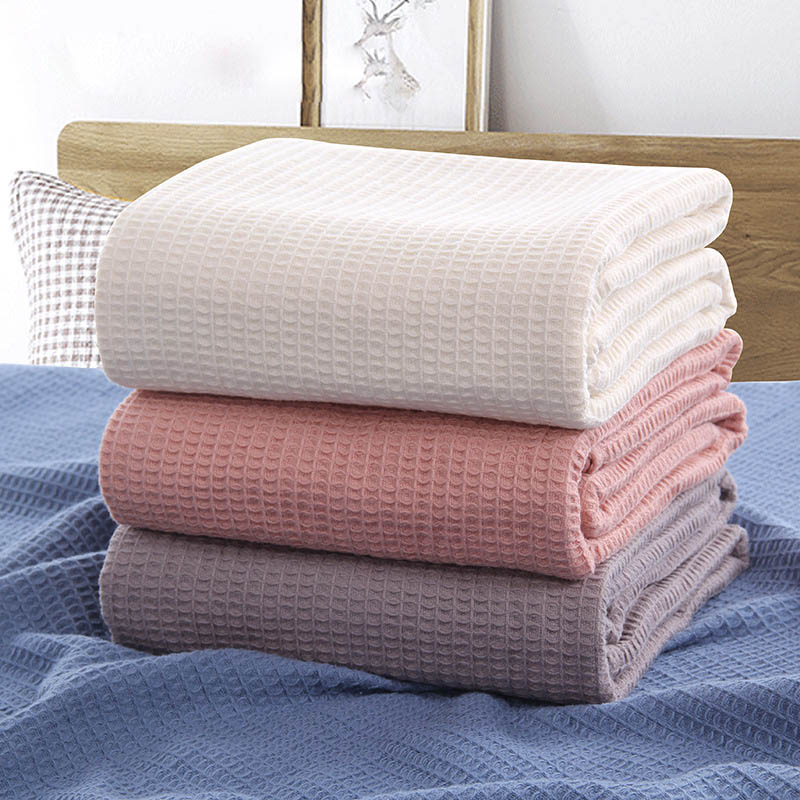 Japan Katoen Wafel Plaid Zomer Deken Voor Slaapbank Handdoek Quilt Vrouwen Wrap Deken Dutje Dekens Gooi Deken Voor Auto kantoor