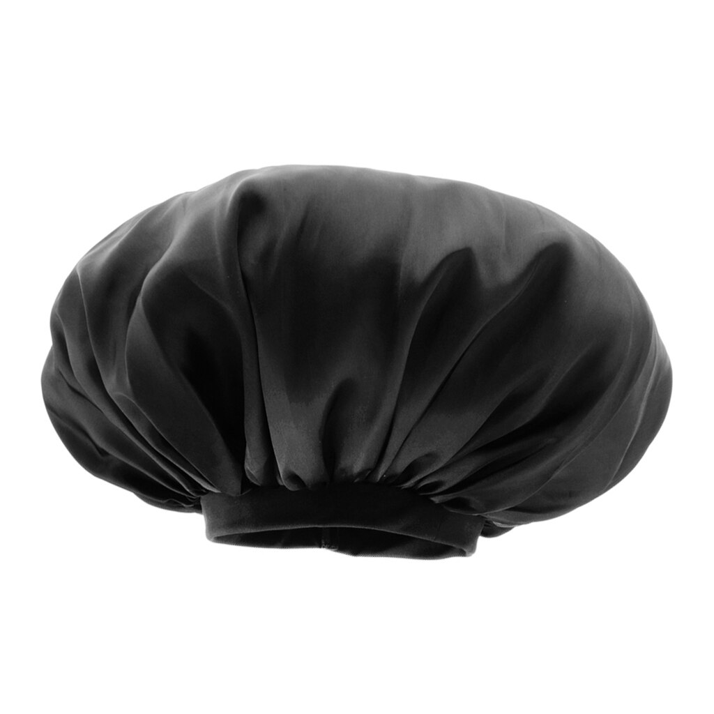 Adjustable Satin Silk Wide Band Bonnet Night Sleep Cap Hat Sleeping Head Cover Hair Protector for Women Long Curly Natural Hair