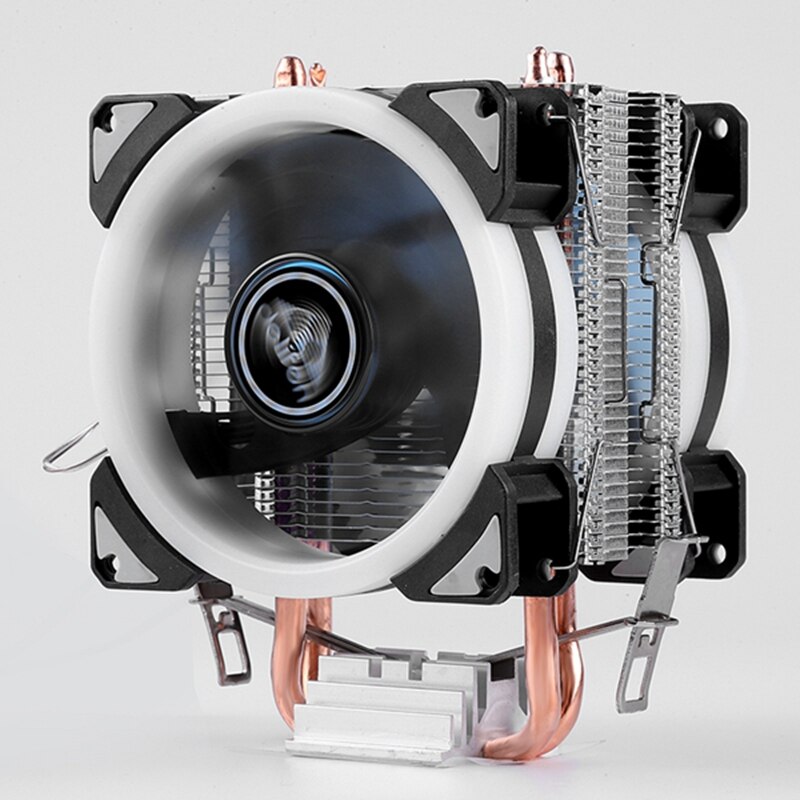 -DELEFUN CPU Cooler 2 Pure Copper Heat Pipe Cooling Tower Cooling System Two 9cm CPU Cooling Fan CPU Radiator for AMD