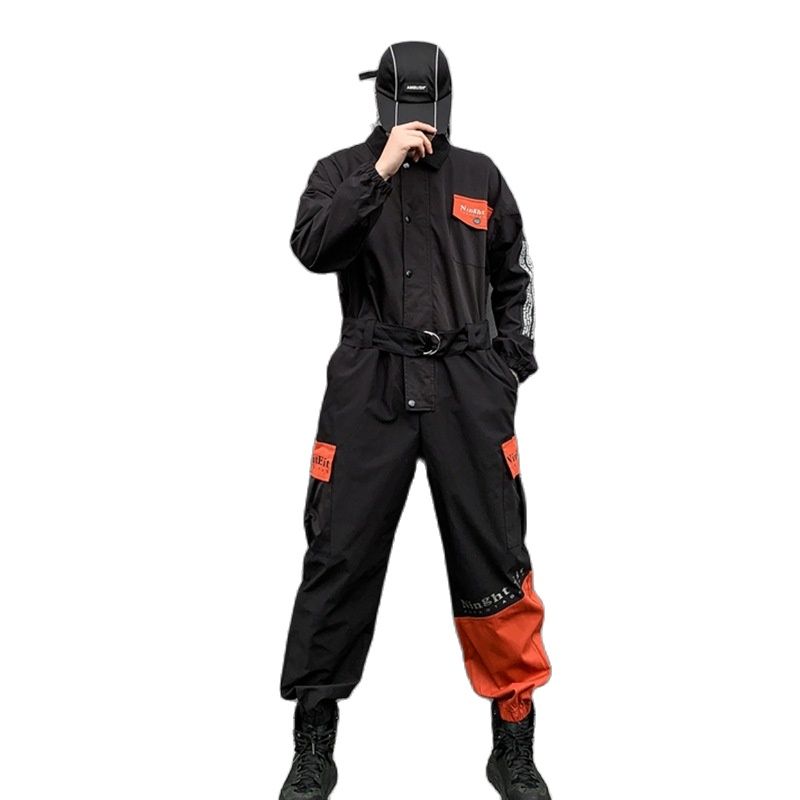 Autumn Winter Jumpsuit Men Harajuku Casual Street Wear Japanese Style Overalls Hip Hop Techwear Pants