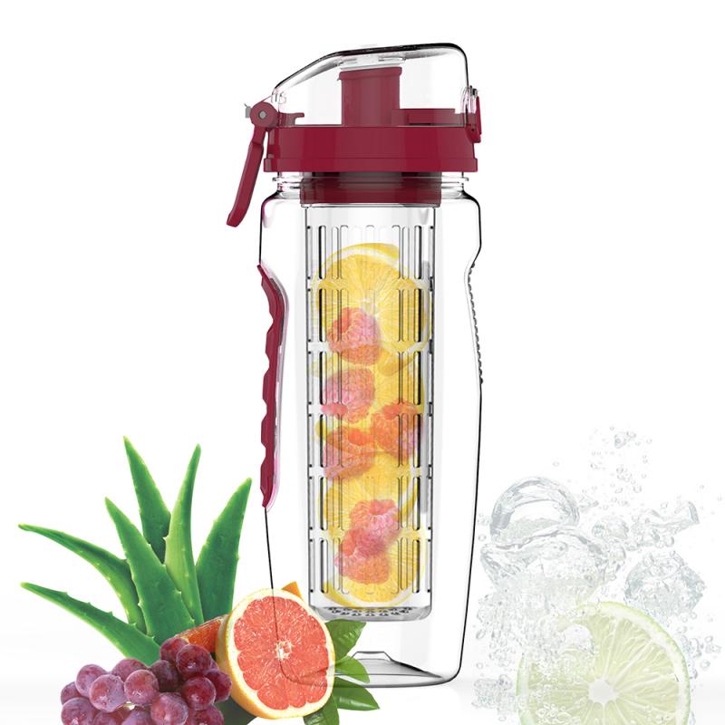 32oz 900ml Fruit Infuser Juice Shaker Sports Lemon Water Bottle With Flip Top Portable BPA Free Portable Climbing Camp Water Cup: 07