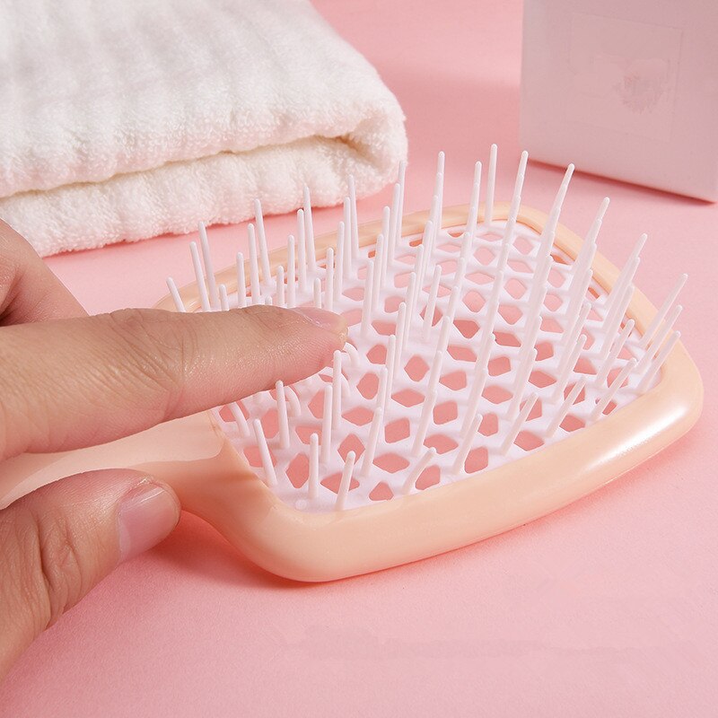 Detangle hårborste kvinnor våt kam hår borste hår borste massage kam borste för hår frisör frisör verktyg